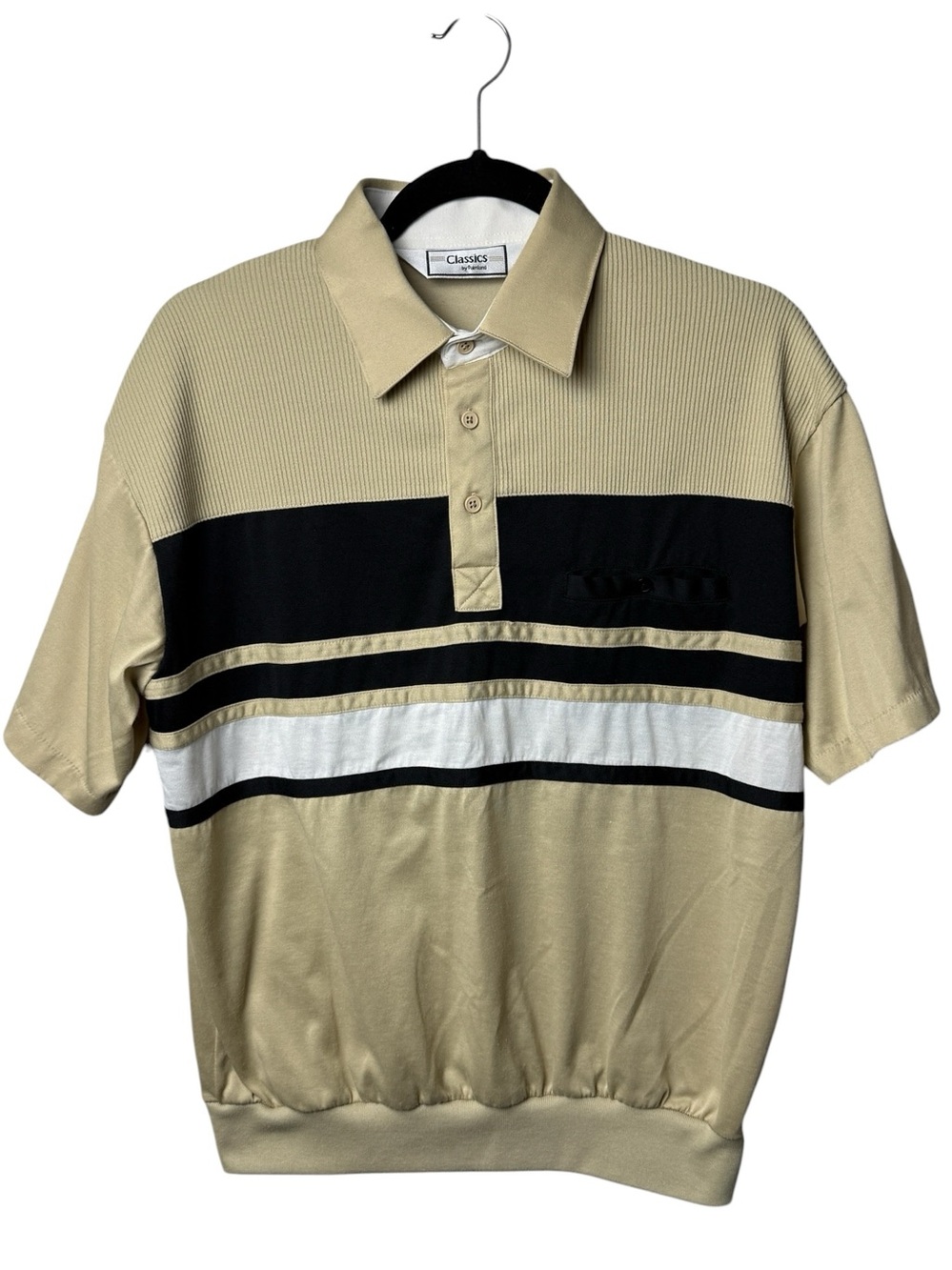 Classics By Palmland Polo Shirt Size M VTG 80s Banded Waist Bowling Golf Tennis - Picture 10 of 10